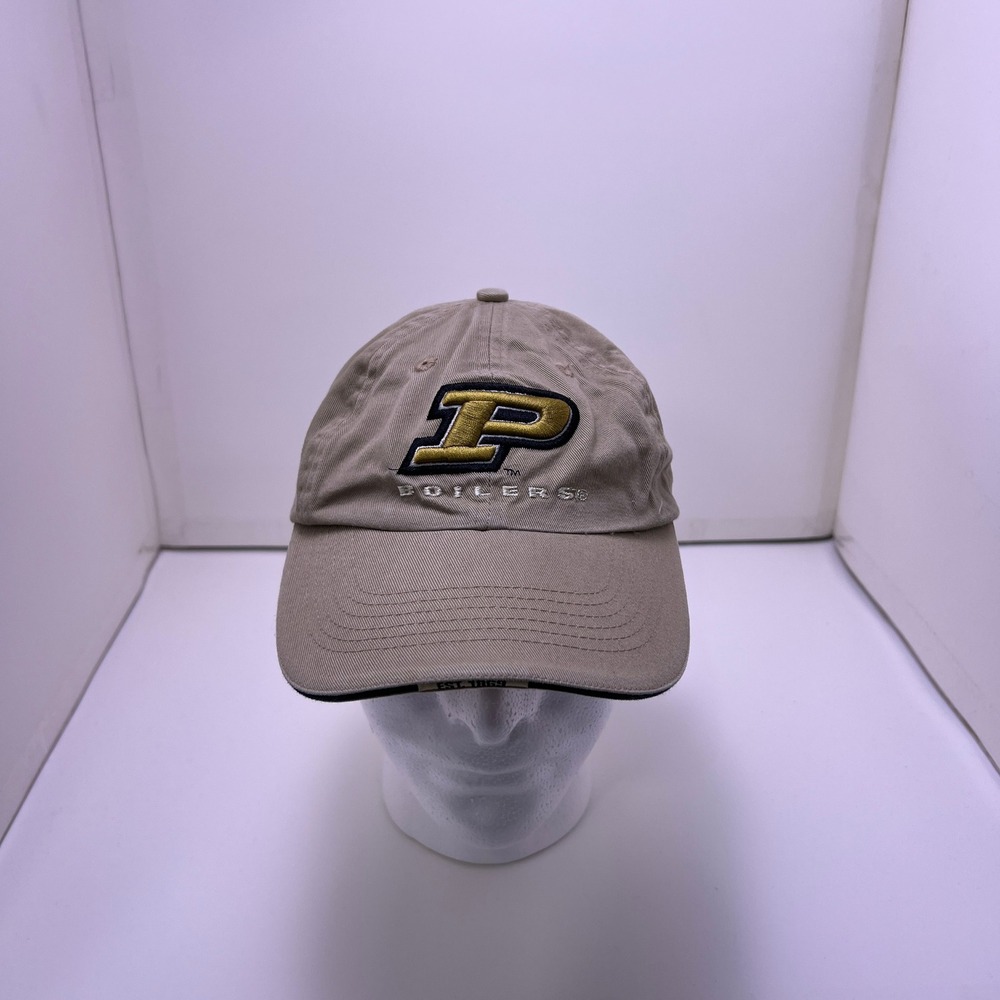 Starter Purdue Boilermakers Hat Mens Adjustable Tan Strapback NCAA Baseball Cap